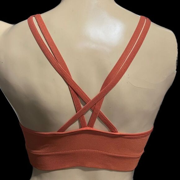 Victoria’s Secret Seamless Comfort Sexy fishnet Front Unlined sport bra Rust L - Picture 5 of 5
